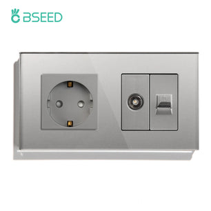 Bseed 10A Glass Panel Wireless WIFI Control Smart Power Socket