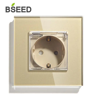 Bseed 16A Glass Panel Wireless WIFI Control Smart Power Socket