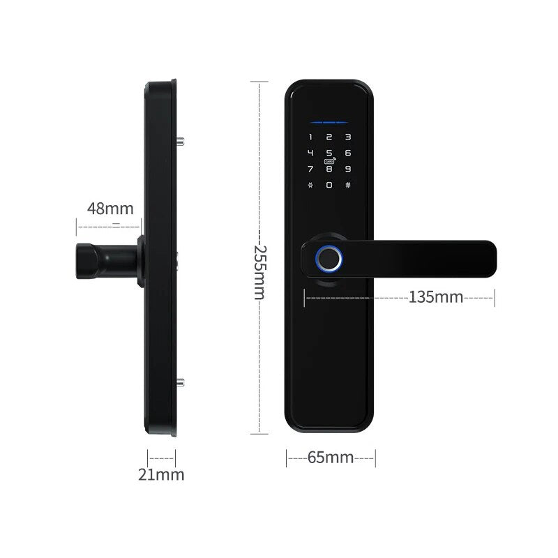 RayKube Aluminium Alloy Fingerprint Digital Smart Door Lock