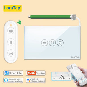 LoraTap 3A 600W Plastic Voice Control WiFi Rolling Curtain Switch