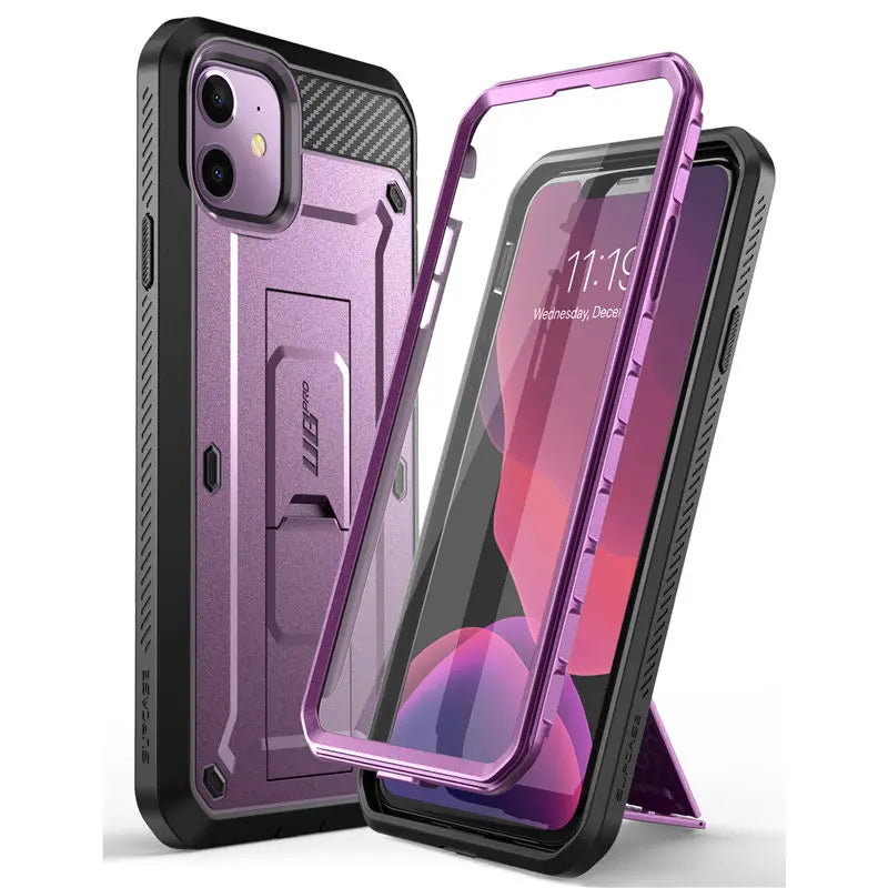 Polycarbonate Full-Body Rugged Holster Bumper Case For iPhone 11