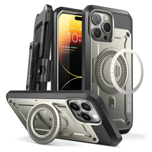 Polycarbonate Full-Body Rugged Bumper Case For iPhone 15 Pro