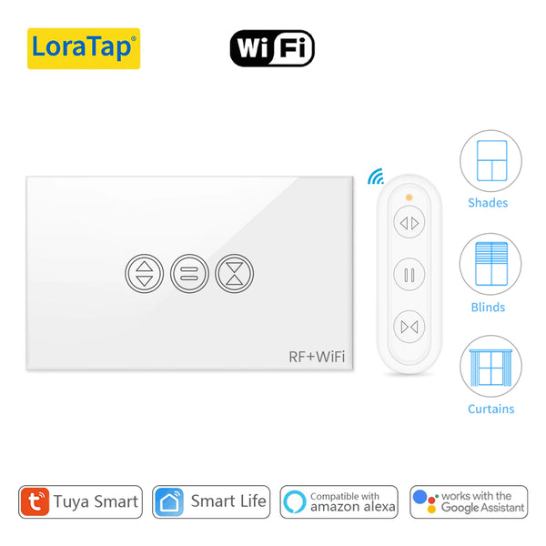 LoraTap Plastic Smart Life Remote Control Rolling Curtain Switch