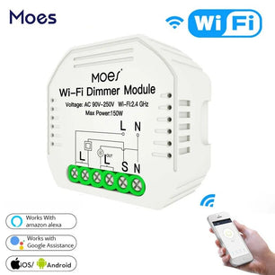 Moes 150W Plastic Automatic WIFI Smart Dimmer Switch Modules