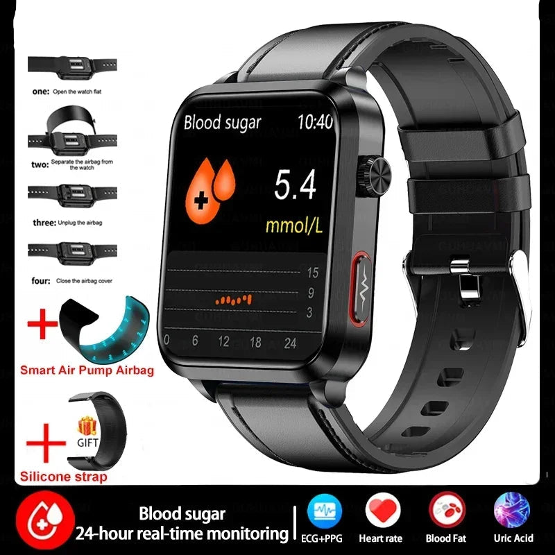 Silica Gel Blood Pressure Measurement Health Bluetooth Smart Watch