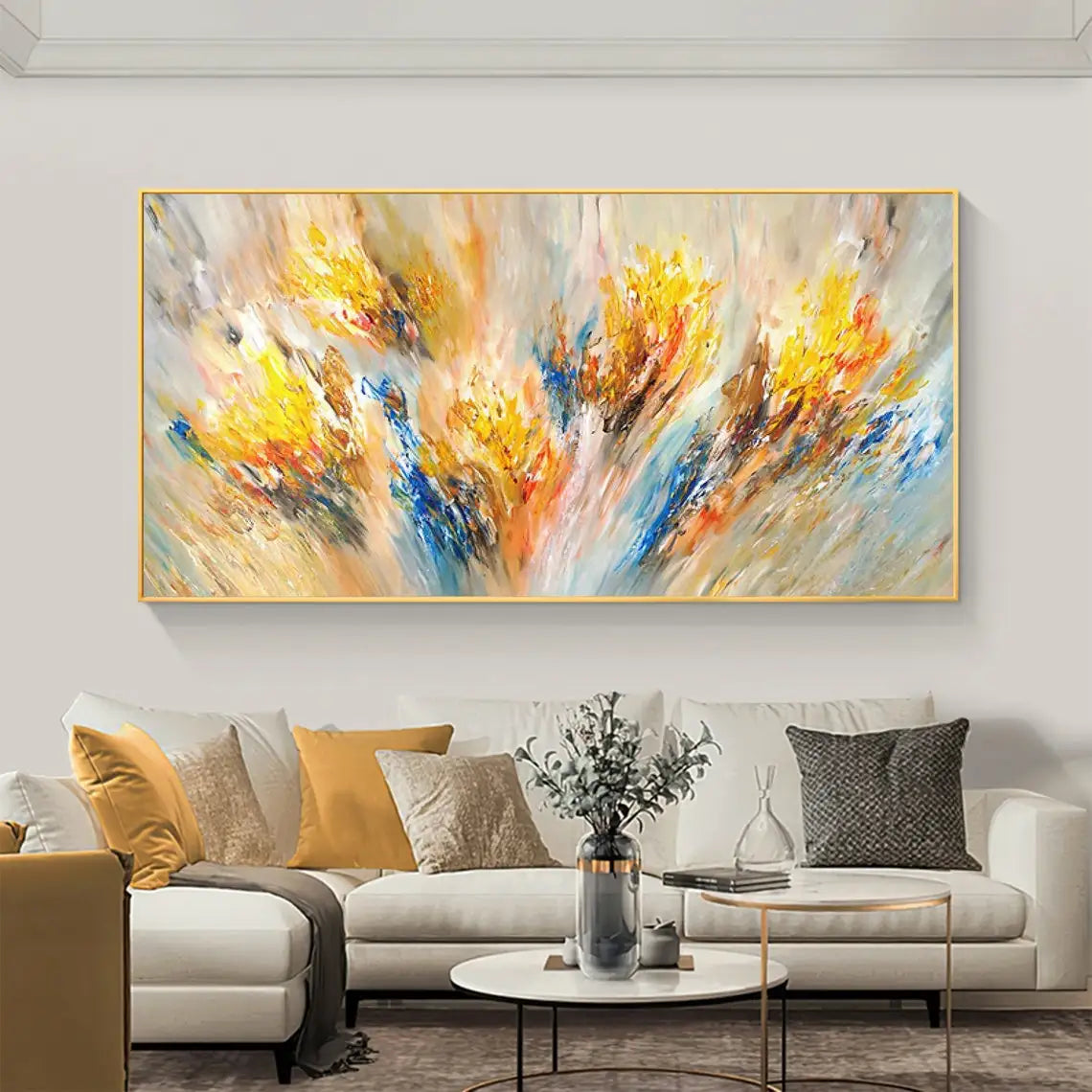 100% Canvas Modern Abstract Pattern Handmade Elegant Oil Painting