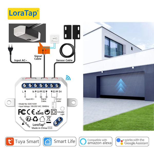 LoraTap Plastic HomeKit Smart Remote Control Garage Door Opener