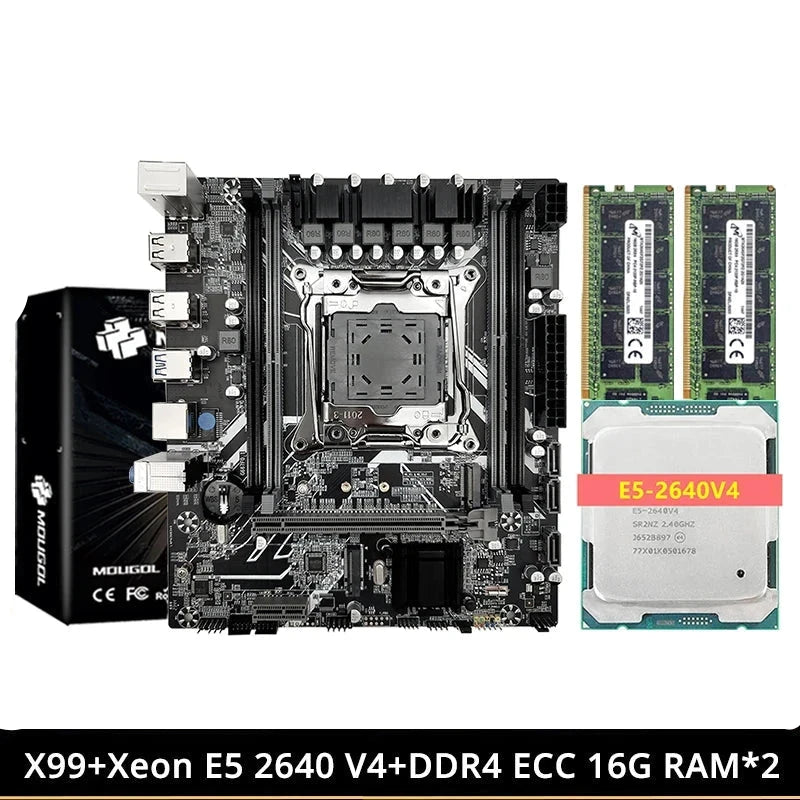 X99 LGA 2011-3 Intel Xeon E5 2640 V4 Desktop Motherboard Set