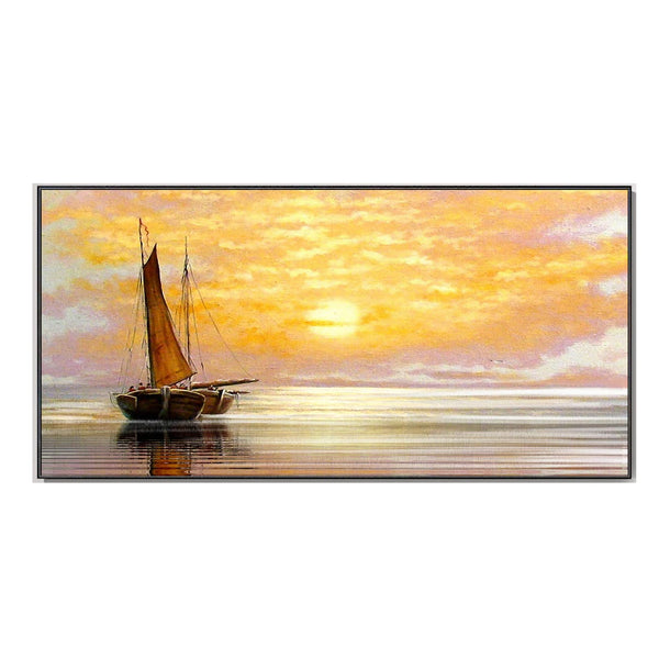 100% Canvas Modern Natural Lake Handmade Artwork Oil Painting