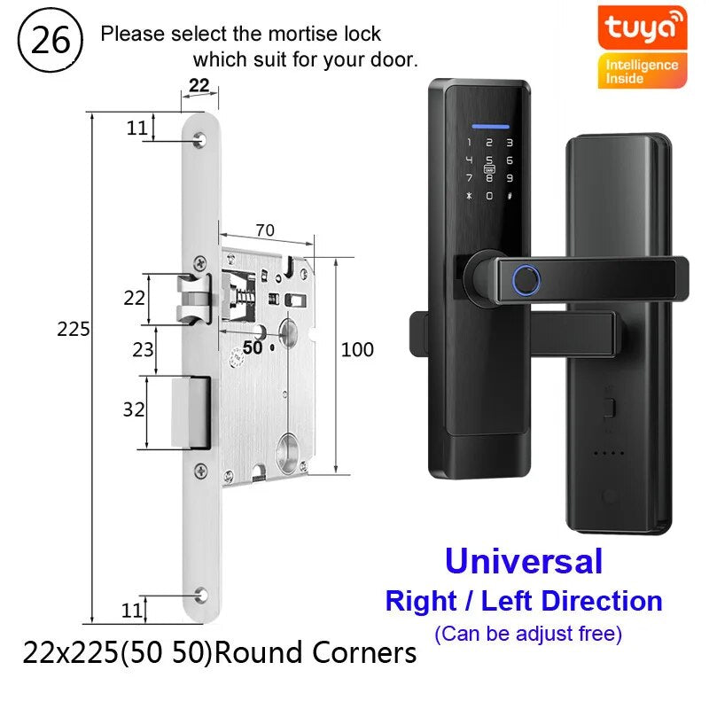 RayKube Aluminium Alloy Fingerprint Digital Smart Door Lock