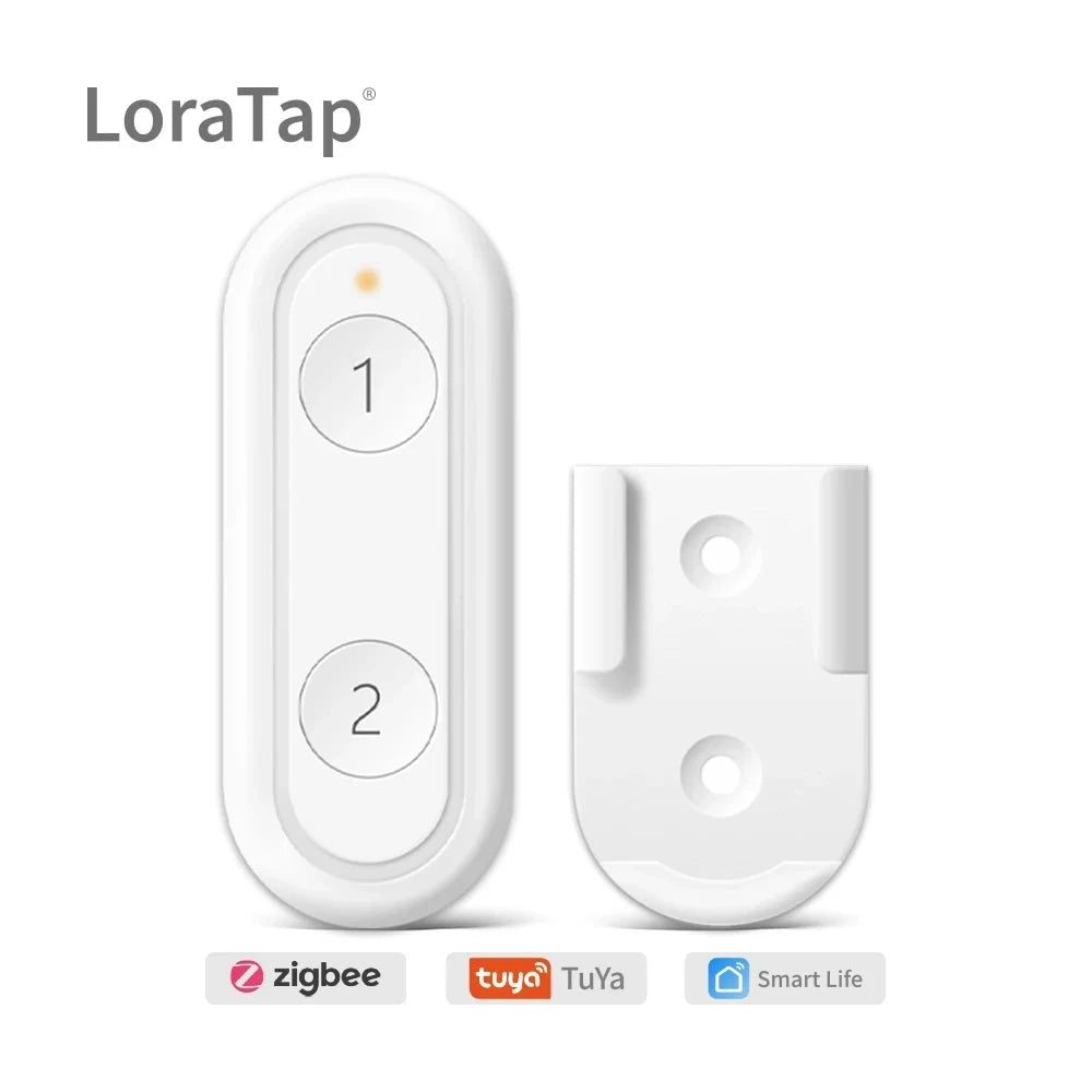 LoraTap Plastic Wireless 2 Gang Remote Control Portable Switch