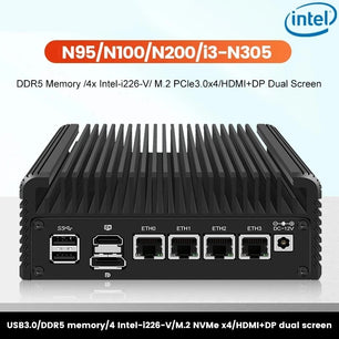 Topton 12th Gen 2.5GB Fanless 4800MHz Intel i3 Mini Desktop