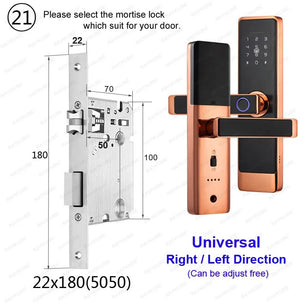 RayKube Aluminium Alloy Fingerprint Digital Smart Door Lock