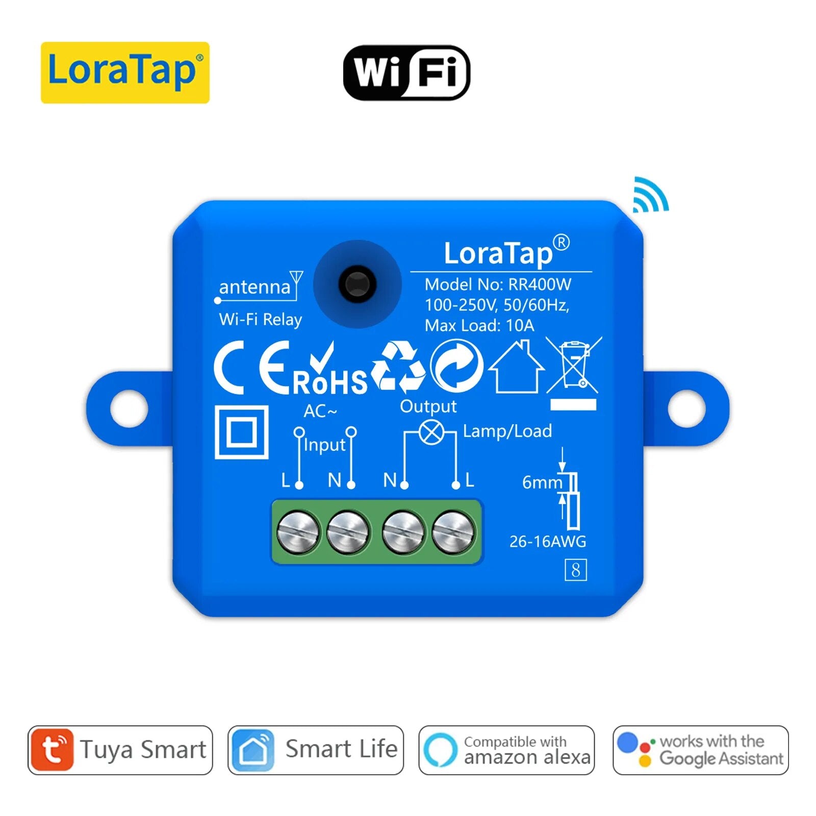 LoraTap 220V Plastic Wireless Remote Control Switch DIY Module