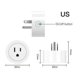 Moes Plastic Panel Voice Remote Control Smart Power Socket Plug