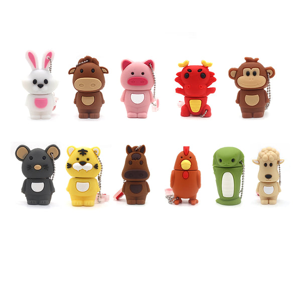 256GB Metallic USB 2.0 Animal Shaped Memory Stick Pen Drive