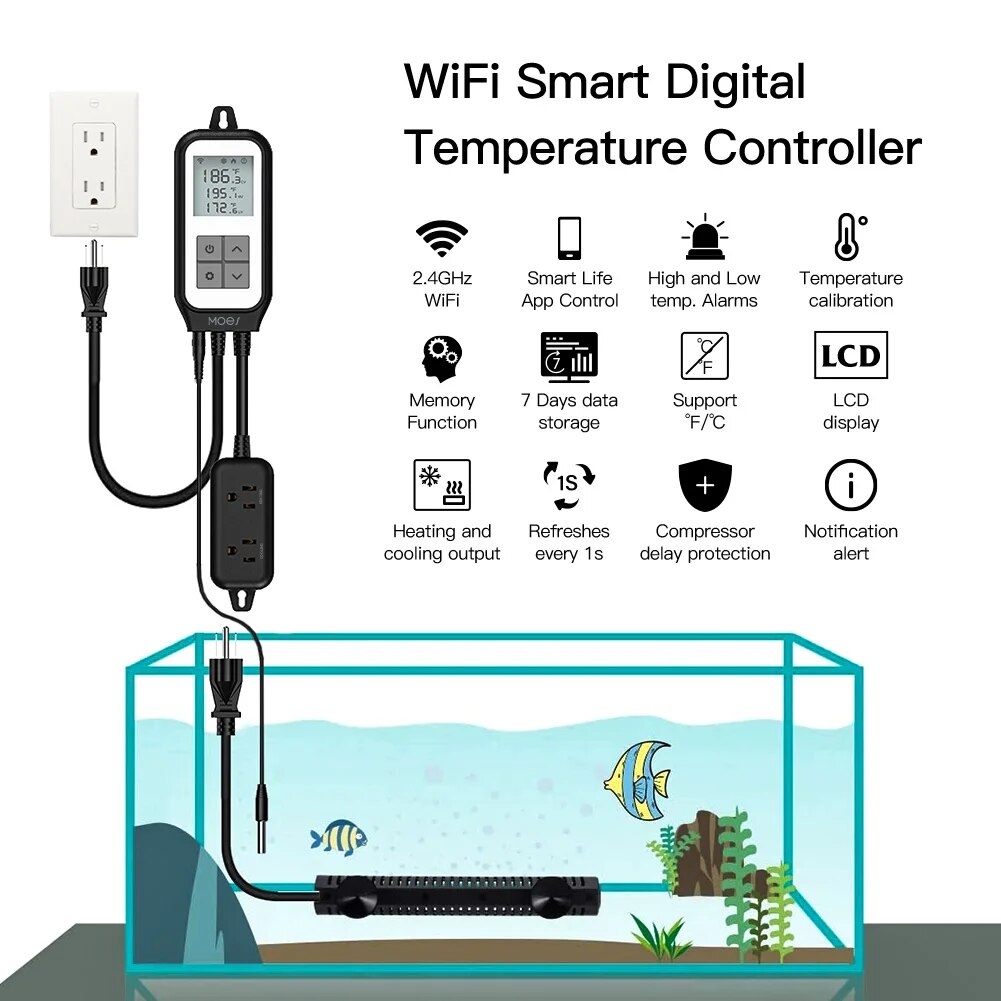 Moes WIFI Smart Electric Heating Controller Touch Panel Thermostat