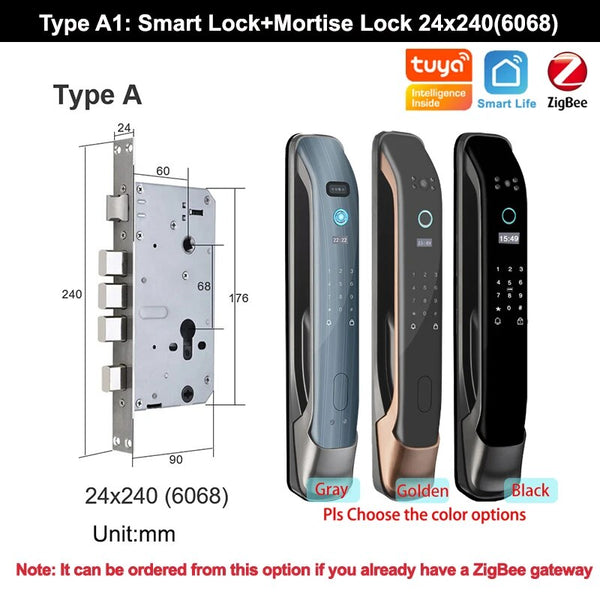 RayKube Aluminium Alloy Fingerprint Digital Smart Door Lock