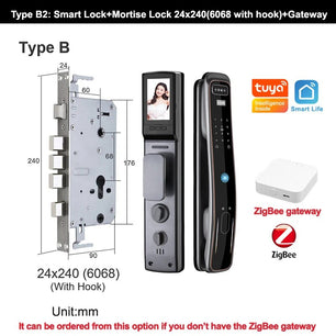 RayKube Aluminium Alloy Fingerprint Digital Smart Door Lock