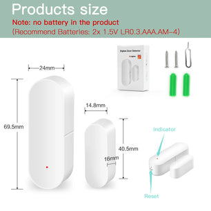 Bseed 10A Plastic Smart Alexa Google ZigBee Door Security Sensor