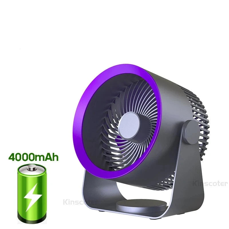 4000mAH Plastic Wireless Rechargeable Mini Portable Wall Fan
