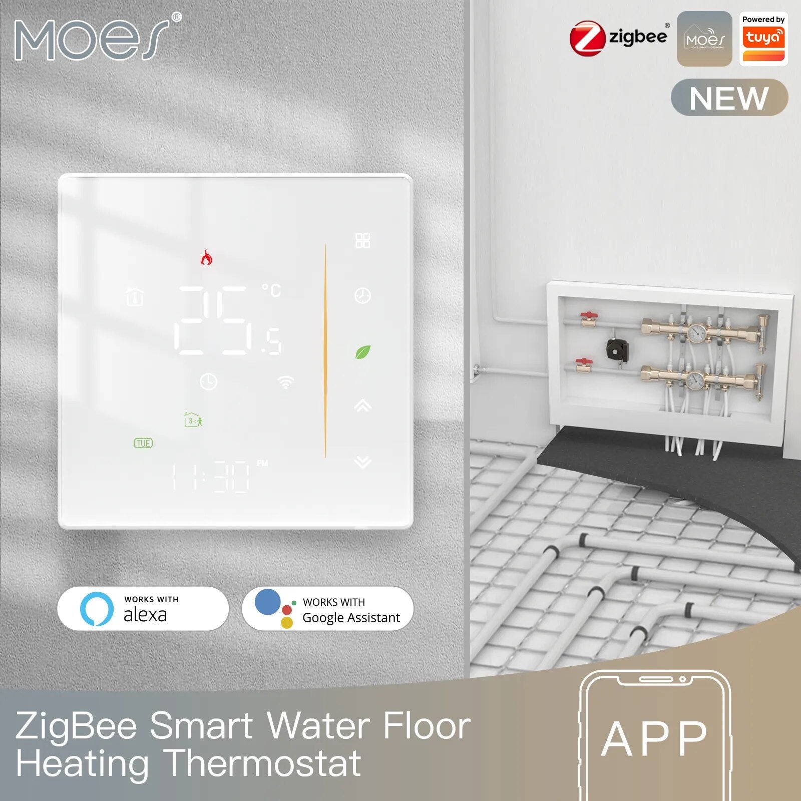 Moes WIFI Smart Heating Controller Touch Panel Thermostat