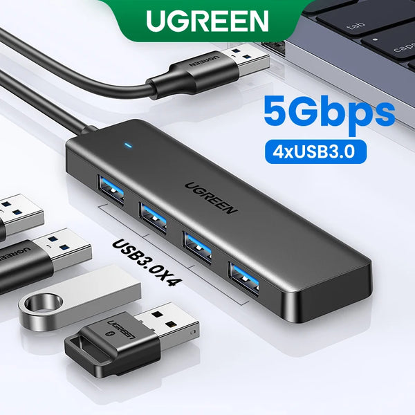 Ugreen 5Gbps 4-IN-1 USB Type-A To USB 3.0 Splitter Docking Hub