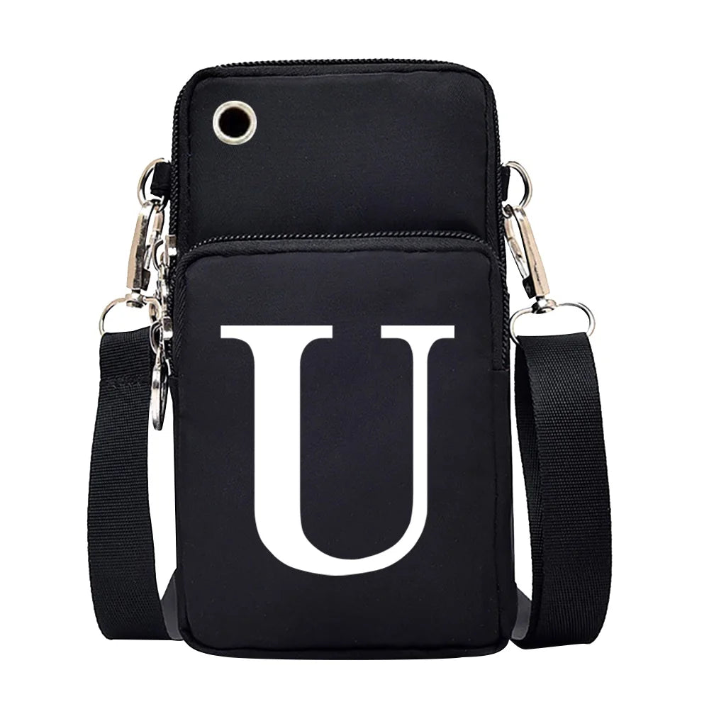 100% Canvas Waterproof Zipper Closure Crossbody Bag For Mobile