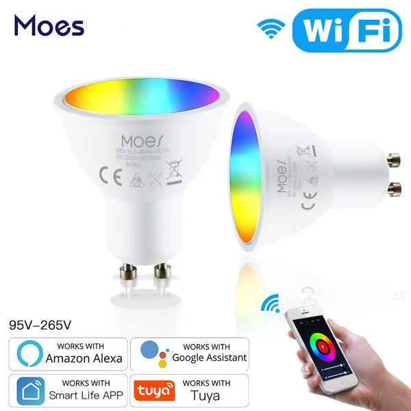 Moes Plastic Dimmable RGB LED Light Smart Remote Control Bulb