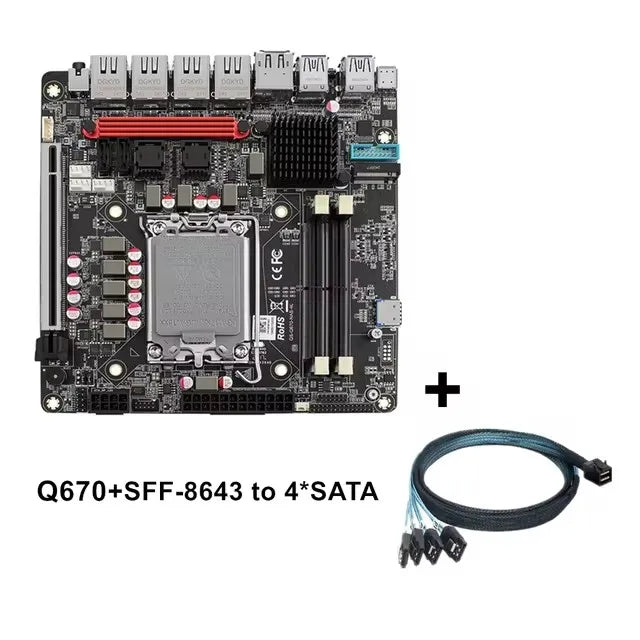 Topton Q670 Intel NAS NVMe SATA 3.0 AMD DDR5 Desktop Motherboard