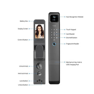 RayKube Aluminium Alloy Fingerprint Digital Smart Door Lock