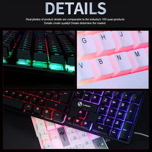 104 Keys USB Support Wired Mechanical RGB Backlit Gaming Keyboard