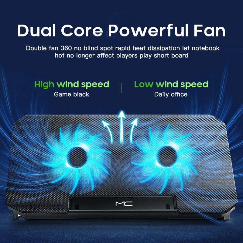 Plastic Mechanical Adjustment Cooling Fan Portable Laptop Stand