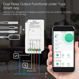 Moes WiFi Smart Temperature Humidity Switch Module Sensor