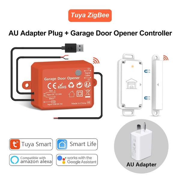 Plastic HomeKit ZigBee Wireless Waterproof Garage Door Opener