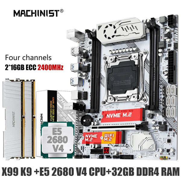 Machinist LGA 2011-3 Intel Xeon E5 2680 V4 Desktop Motherboard Set