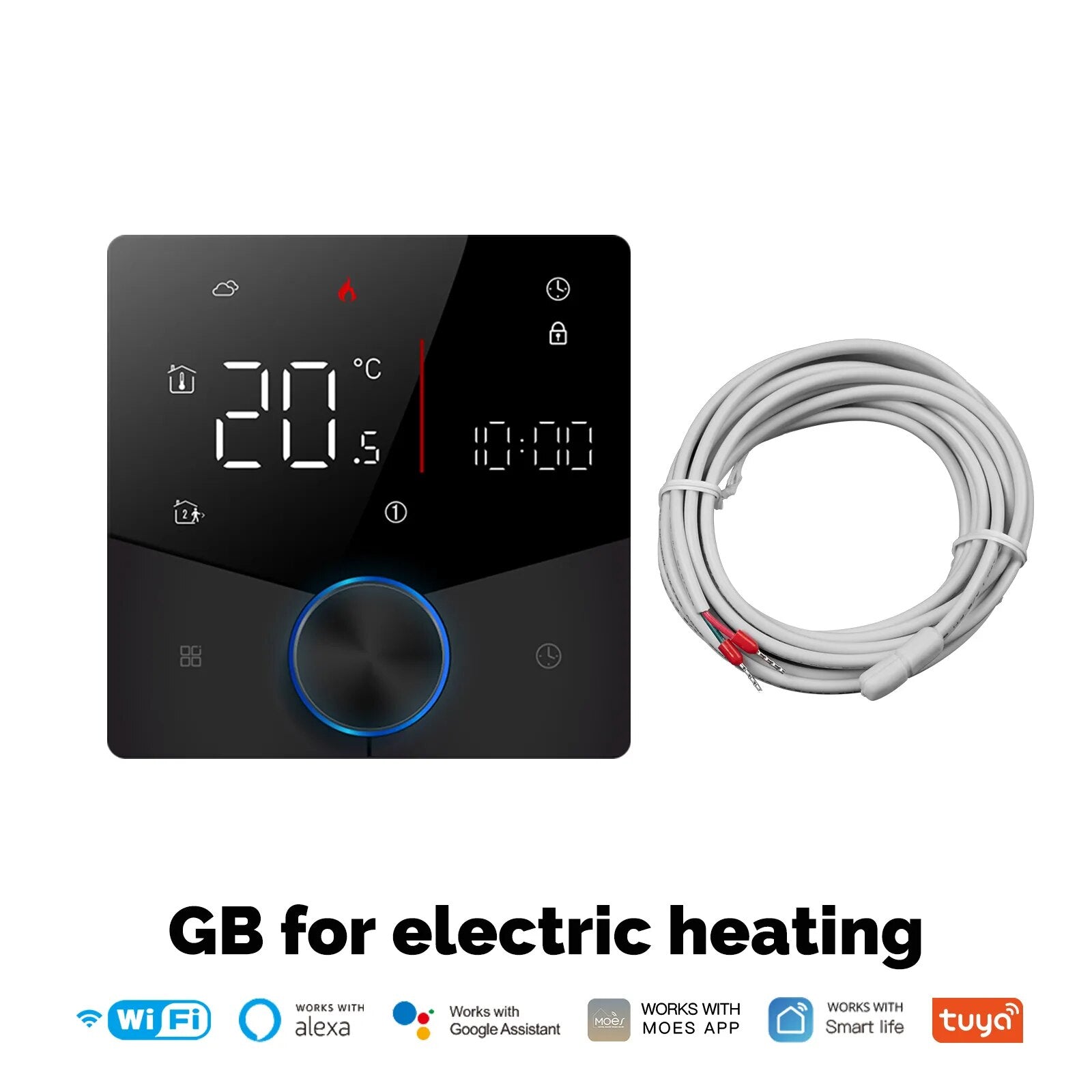 Moes IP20 WIFI Smart Heating Controller Knob Thermostat