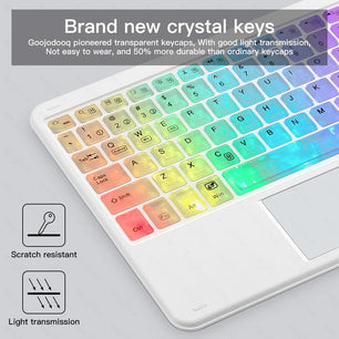 RGB Wireless Bluetooth Keyboard For iPad Android Windows Tablet