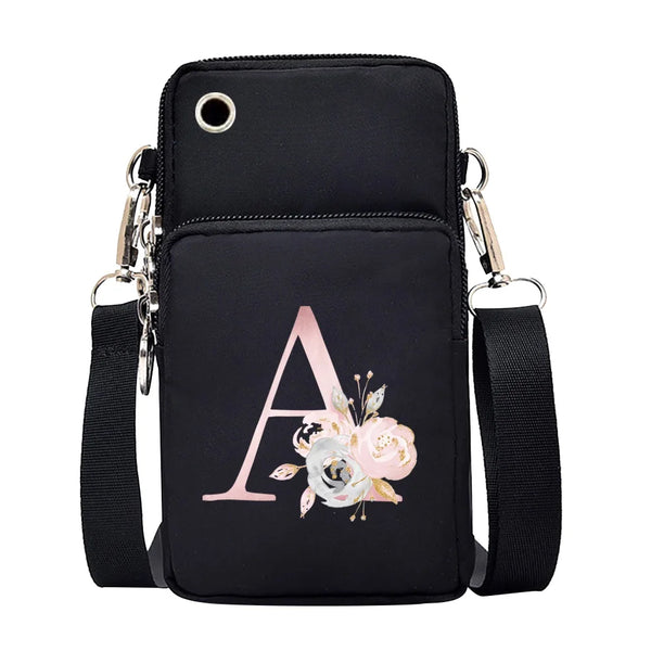 100% Canvas Waterproof Zipper Closure Crossbody Bag For Mobile