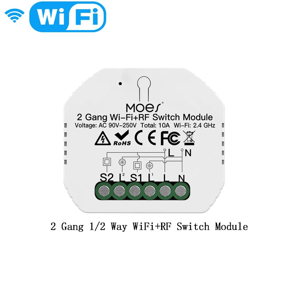 Moes Plastic Smart Voice Control Universal Switch Module