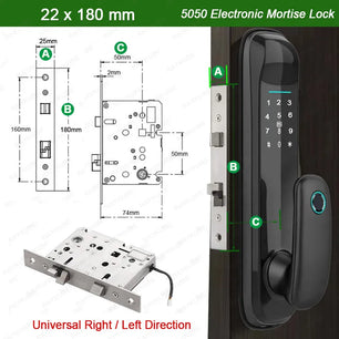 RayKube Aluminium Alloy Fingerprint Digital Smart Door Lock