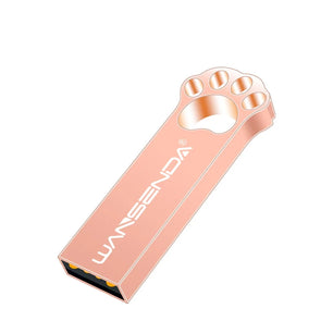 128GB Metallic USB 2.0 Cat Paw Shaped Memory Stick Pen Drive