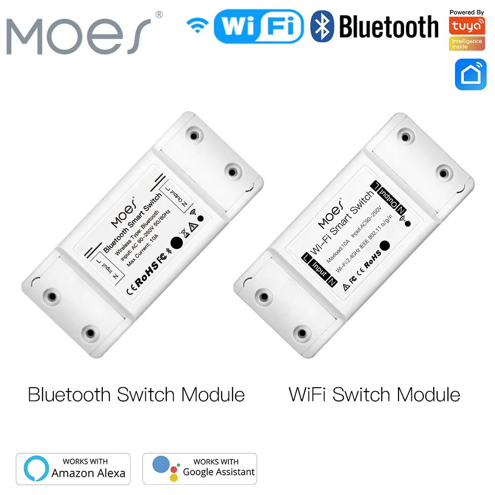 Moes 10A 1800W Plastic Automatic Wireless WIFI Switch Module