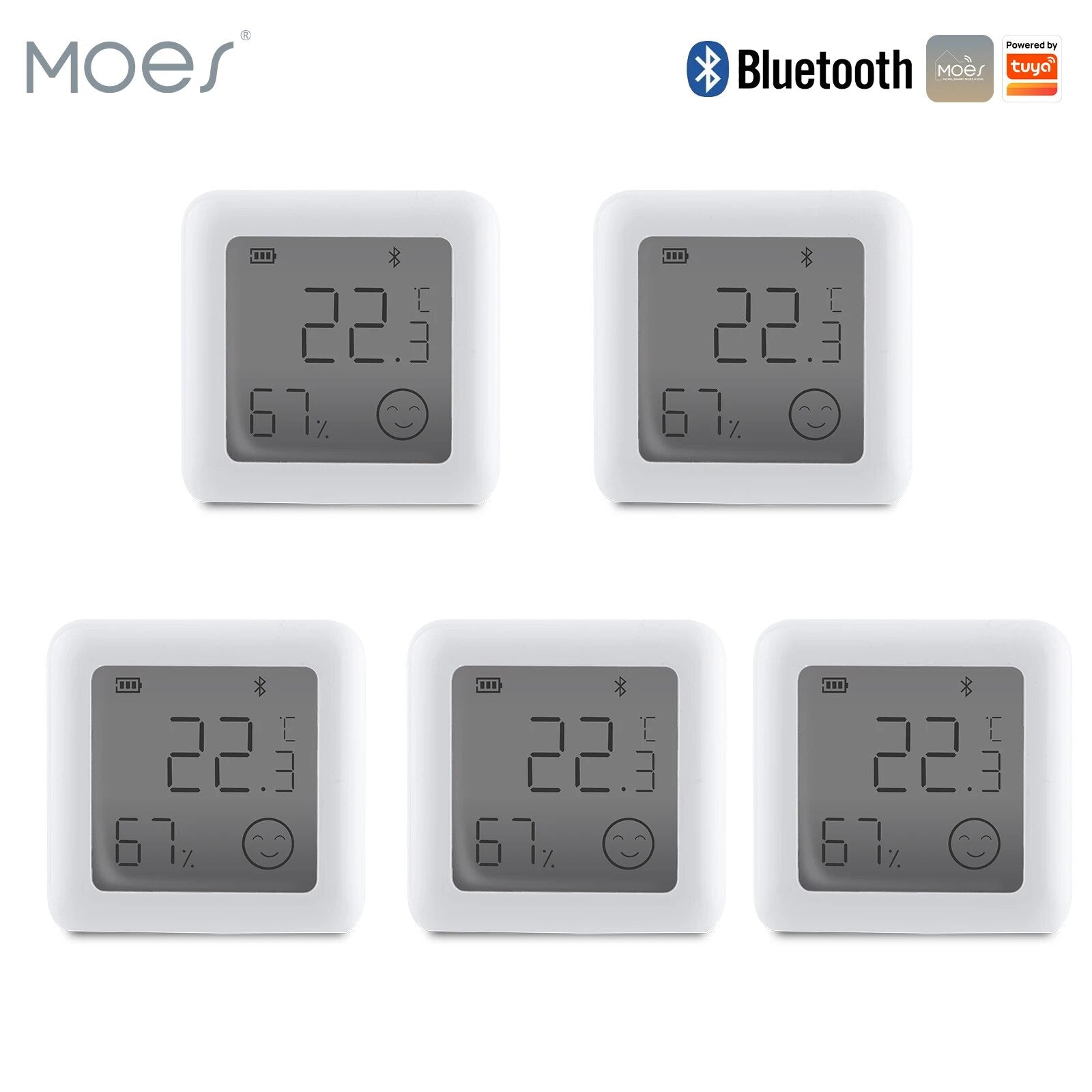 Moes Air Quality Detector Portable Smart Wireless Humidity Sensor