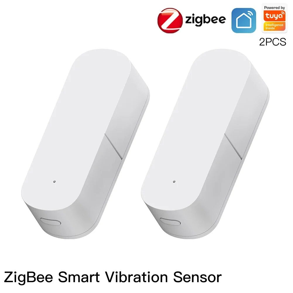 Moes Plastic Zigbee Smart Vibration Detection Security Sensor