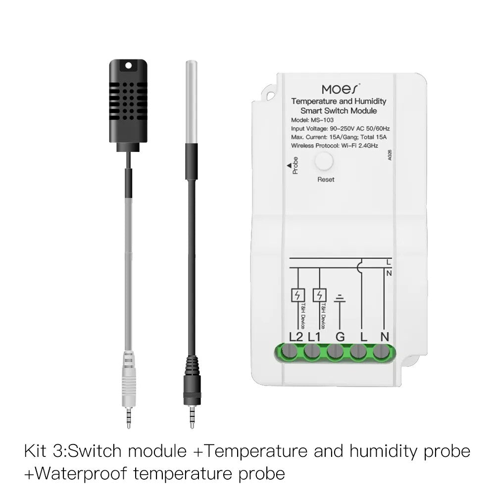 Moes WiFi Smart Temperature Humidity Switch Module Sensor