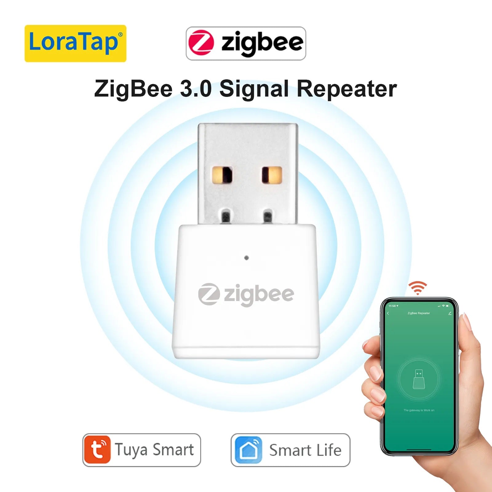 LoraTap 1A Plastic Automation Signal Repeater Portable USB Extender