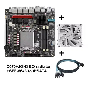 Topton Q670 Intel NAS NVMe SATA 3.0 AMD DDR5 Desktop Motherboard