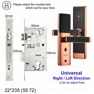 RayKube Aluminium Alloy Fingerprint Digital Smart Door Lock