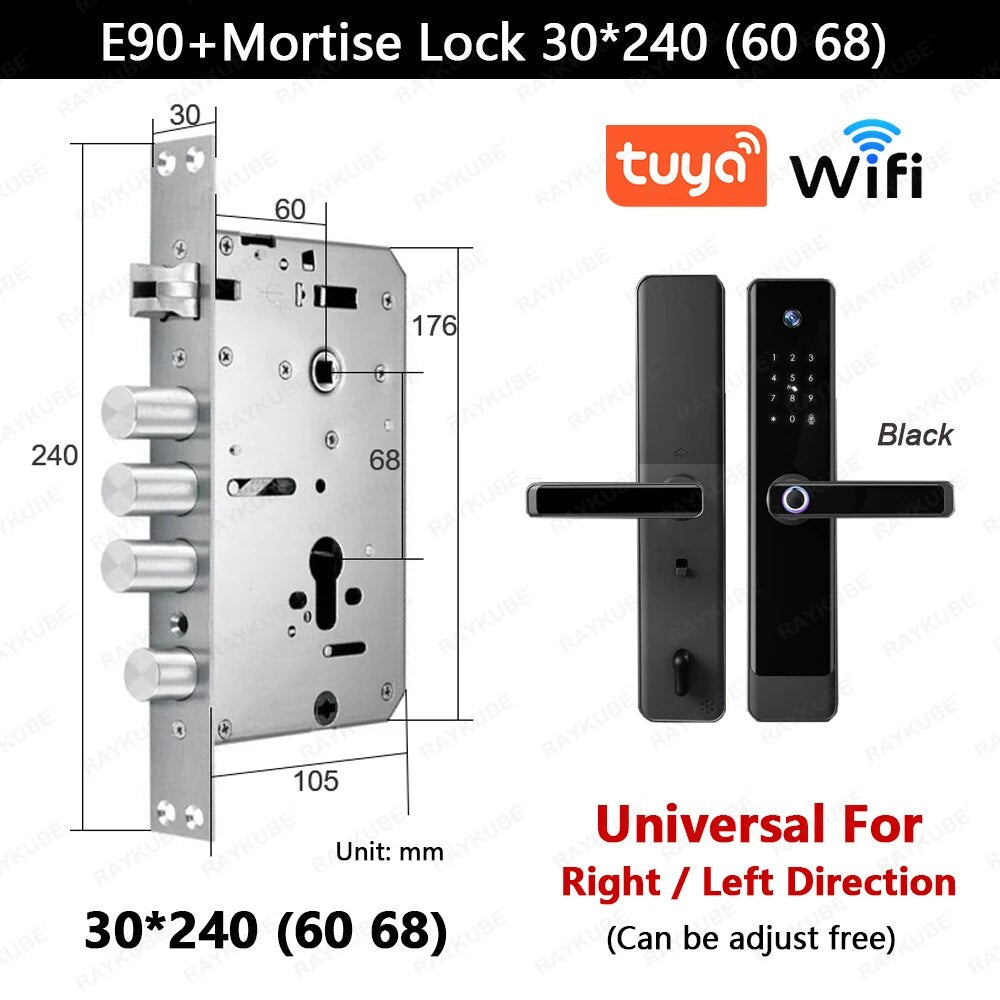 RayKube Aluminium Alloy Fingerprint Digital Smart Door Lock